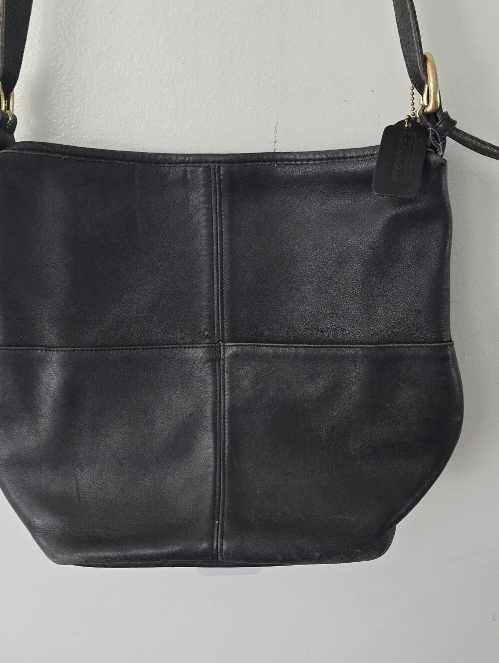 COACH Vintage Leather Soho Rivington 4141 Shoulder/Hobo Bag Black - Picture 2 of 16